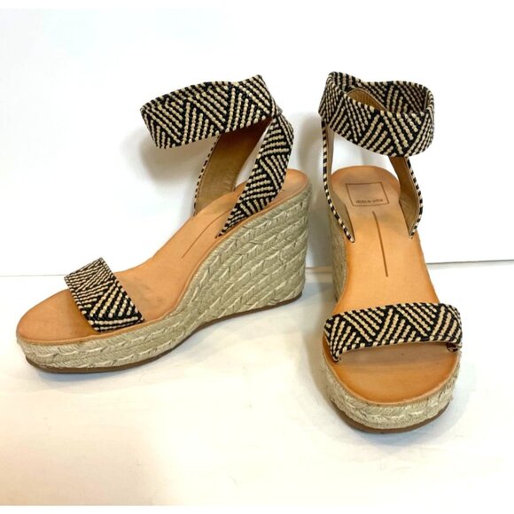 Dolce Vita Pia Espadrille Jute Wrapped Wedge Sandals Size 8 Natural Multi Color - Picture 4 of 9